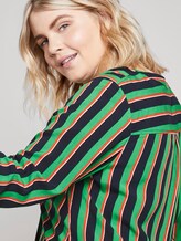 Bluse aus Viskose mit V-Ausschnitt - Frauen - navy base mutlicolor stripe Bluse aus Viskose mit V-Ausschnitt - Frauen - navy base mutlicolor stripe - 9 - My True Me