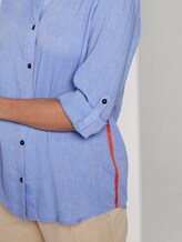 Bluse mit Kontrast-Tape - Frauen - sicilian blue Bluse mit Kontrast-Tape - Frauen - sicilian blue - 9 - Mine to five