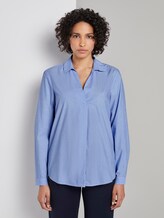Schlichte Tunika-Bluse - Frauen - Light Blue Chambray Schlichte Tunika-Bluse - Frauen - Light Blue Chambray - 1 - Mine to five