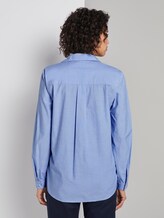 Schlichte Tunika-Bluse - Frauen - Light Blue Chambray Schlichte Tunika-Bluse - Frauen - Light Blue Chambray - 2 - Mine to five