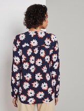 Long-sleeved blouse with a floral print - Women - navy floral design Long-sleeved blouse with a floral print - Women - navy floral design - 2 - Mine to five