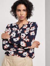 Long-sleeved blouse with a floral print - Women - navy floral design Long-sleeved blouse with a floral print - Women - navy floral design - 5 - Mine to five