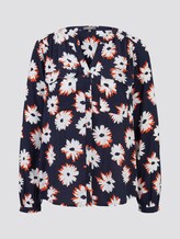 Long-sleeved blouse with a floral print - Women - navy floral design Long-sleeved blouse with a floral print - Women - navy floral design - 7 - Mine to five