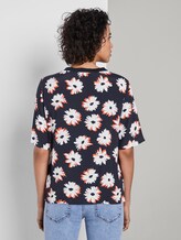 T-Shirt mit Blumenmuster - Frauen - navy floral design T-Shirt mit Blumenmuster - Frauen - navy floral design - 2 - Mine to five