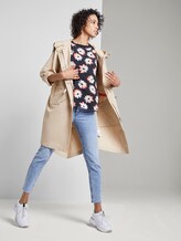 T-Shirt mit Blumenmuster - Frauen - navy floral design T-Shirt mit Blumenmuster - Frauen - navy floral design - 3 - Mine to five