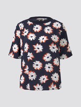 T-Shirt mit Blumenmuster - Frauen - navy floral design T-Shirt mit Blumenmuster - Frauen - navy floral design - 7 - Mine to five