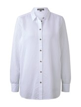 TOM TAILOR MINE TO FIVE Damen Strukturierte Bluse mit Hemd-Kragen, weiß, Gr.38