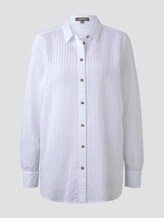 Textured blouse with a shirt collar - Women - White Textured blouse with a shirt collar - Women - White - 7 - Mine to five