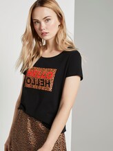 T-Shirt mit Leo-Print - Frauen - Deep Black T-Shirt mit Leo-Print - Frauen - Deep Black - 5 - TOM TAILOR Denim