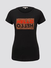T-Shirt mit Leo-Print - Frauen - Deep Black T-Shirt mit Leo-Print - Frauen - Deep Black - 7 - TOM TAILOR Denim