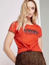 T-Shirt mit Leo-Print - Frauen - signal red T-Shirt mit Leo-Print - Frauen - signal red - 5 - TOM TAILOR Denim