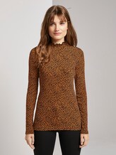 Langarmshirt mit Leo-Print - Frauen - brown leo print Langarmshirt mit Leo-Print - Frauen - brown leo print - 1 - TOM TAILOR Denim