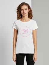 Jersey T-Shirt mit Print - Frauen - Off White Jersey T-Shirt mit Print - Frauen - Off White - 1 - TOM TAILOR Denim