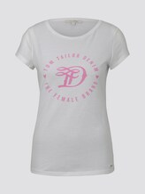 Jersey T-Shirt mit Print - Frauen - Off White Jersey T-Shirt mit Print - Frauen - Off White - 7 - TOM TAILOR Denim