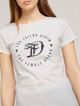 Jersey T-Shirt mit Print - Frauen - Gardenia White Jersey T-Shirt mit Print - Frauen - Gardenia White - 9 - TOM TAILOR Denim