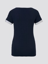 Jersey T-Shirt mit Print - Frauen - Real Navy Blue Jersey T-Shirt mit Print - Frauen - Real Navy Blue - 8 - TOM TAILOR Denim