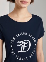 Jersey T-Shirt mit Print - Frauen - Real Navy Blue Jersey T-Shirt mit Print - Frauen - Real Navy Blue - 9 - TOM TAILOR Denim