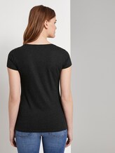 Jersey T-Shirt aus Bio-Baumwolle - Frauen - Shale Grey Melange Jersey T-Shirt aus Bio-Baumwolle - Frauen - Shale Grey Melange - 2 - TOM TAILOR Denim