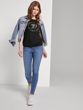 Jersey T-Shirt aus Bio-Baumwolle - Frauen - Shale Grey Melange Jersey T-Shirt aus Bio-Baumwolle - Frauen - Shale Grey Melange - 3 - TOM TAILOR Denim
