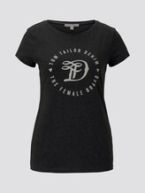Jersey T-Shirt aus Bio-Baumwolle - Frauen - Shale Grey Melange Jersey T-Shirt aus Bio-Baumwolle - Frauen - Shale Grey Melange - 7 - TOM TAILOR Denim