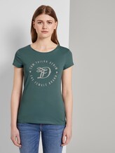 Jersey T-Shirt mit Print - Frauen - Mineral Stone Blue Jersey T-Shirt mit Print - Frauen - Mineral Stone Blue - 1 - TOM TAILOR Denim