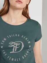 Jersey T-Shirt mit Print - Frauen - Mineral Stone Blue Jersey T-Shirt mit Print - Frauen - Mineral Stone Blue - 9 - TOM TAILOR Denim