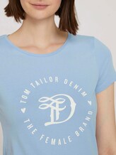 Jersey T-shirt with a print - Women - bel air blue Jersey T-shirt with a print - Women - bel air blue - 9 - TOM TAILOR Denim