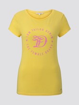 Jersey T-Shirt aus Bio-Baumwolle - Frauen - Golden Summer Yellow Jersey T-Shirt aus Bio-Baumwolle - Frauen - Golden Summer Yellow - 7 - TOM TAILOR Denim