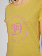 Jersey T-Shirt aus Bio-Baumwolle - Frauen - Golden Summer Yellow Jersey T-Shirt aus Bio-Baumwolle - Frauen - Golden Summer Yellow - 9 - TOM TAILOR Denim