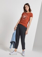 Jersey T-shirt with a print - Women - fox orange Jersey T-shirt with a print - Women - fox orange - 3 - TOM TAILOR Denim