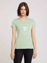 Jersey T-shirt with a print - Women - fresh mint green Jersey T-shirt with a print - Women - fresh mint green - 1 - TOM TAILOR Denim