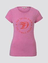 Jersey T-shirt with a print - Women - wild orchid pink Jersey T-shirt with a print - Women - wild orchid pink - 7 - TOM TAILOR Denim