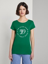 Jersey T-Shirt mit Print - Frauen - fresh bright green Jersey T-Shirt mit Print - Frauen - fresh bright green - 1 - TOM TAILOR Denim