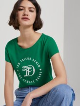 Jersey T-Shirt mit Print - Frauen - fresh bright green Jersey T-Shirt mit Print - Frauen - fresh bright green - 5 - TOM TAILOR Denim