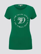 Jersey T-Shirt mit Print - Frauen - fresh bright green Jersey T-Shirt mit Print - Frauen - fresh bright green - 7 - TOM TAILOR Denim