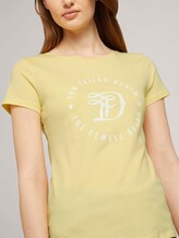 Jersey T-Shirt aus Bio-Baumwolle - Frauen - pale yellow white melange Jersey T-Shirt aus Bio-Baumwolle - Frauen - pale yellow white melange - 9 - TOM TAILOR Denim