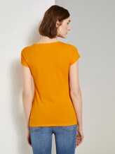 Jersey T-Shirt mit Print - Frauen - orange yellow Jersey T-Shirt mit Print - Frauen - orange yellow - 2 - TOM TAILOR Denim