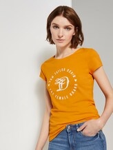 Jersey T-Shirt mit Print - Frauen - orange yellow Jersey T-Shirt mit Print - Frauen - orange yellow - 5 - TOM TAILOR Denim