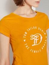 Jersey T-Shirt mit Print - Frauen - orange yellow Jersey T-Shirt mit Print - Frauen - orange yellow - 9 - TOM TAILOR Denim