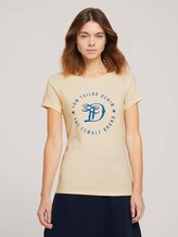 Jersey T-Shirt aus Bio-Baumwolle - Frauen - soft creme beige Jersey T-Shirt aus Bio-Baumwolle - Frauen - soft creme beige - 1 - TOM TAILOR Denim
