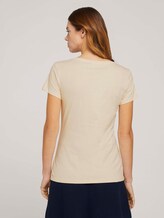 Jersey T-Shirt aus Bio-Baumwolle - Frauen - soft creme beige Jersey T-Shirt aus Bio-Baumwolle - Frauen - soft creme beige - 2 - TOM TAILOR Denim