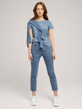 Jersey T-Shirt aus Bio-Baumwolle - Frauen - soft mid blue Jersey T-Shirt aus Bio-Baumwolle - Frauen - soft mid blue - 3 - TOM TAILOR Denim