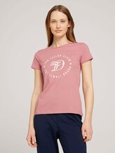 Jersey T-shirt with a print - Women - cozy-rose Jersey T-shirt with a print - Women - cozy-rose - 1 - TOM TAILOR Denim