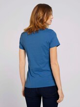 Jersey T-Shirt aus Bio-Baumwolle - Frauen - mid blue Jersey T-Shirt aus Bio-Baumwolle - Frauen - mid blue - 2 - TOM TAILOR Denim