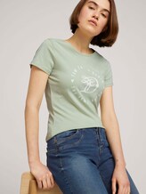 Jersey T-Shirt aus Bio-Baumwolle - Frauen - light dusty green Jersey T-Shirt aus Bio-Baumwolle - Frauen - light dusty green - 5 - TOM TAILOR Denim