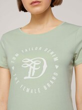 Jersey T-Shirt aus Bio-Baumwolle - Frauen - light dusty green Jersey T-Shirt aus Bio-Baumwolle - Frauen - light dusty green - 9 - TOM TAILOR Denim