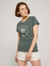 Jersey T-Shirt aus Bio-Baumwolle - Frauen - dusty pine green Jersey T-Shirt aus Bio-Baumwolle - Frauen - dusty pine green - 5 - TOM TAILOR Denim