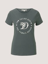 Jersey T-Shirt aus Bio-Baumwolle - Frauen - dusty pine green Jersey T-Shirt aus Bio-Baumwolle - Frauen - dusty pine green - 7 - TOM TAILOR Denim