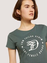 Jersey T-Shirt aus Bio-Baumwolle - Frauen - dusty pine green Jersey T-Shirt aus Bio-Baumwolle - Frauen - dusty pine green - 9 - TOM TAILOR Denim