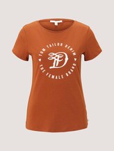 Jersey T-Shirt aus Bio-Baumwolle - Frauen - amber brown Jersey T-Shirt aus Bio-Baumwolle - Frauen - amber brown - 7 - TOM TAILOR Denim